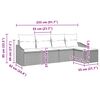 vidaXL Sofa Set mit Kissen 5 pcs Braun Poly Rattan