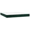vidaXL Boxspringbett mit Matratze & LED Dunkelgr&uuml;n 180x200 cm Samt