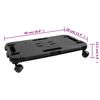 vidaXL Transportroller Schwarz Polypropylen 200 kg