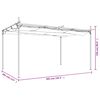 vidaXL Pergola mit Schiebedach Taupe 395x292x230 cm