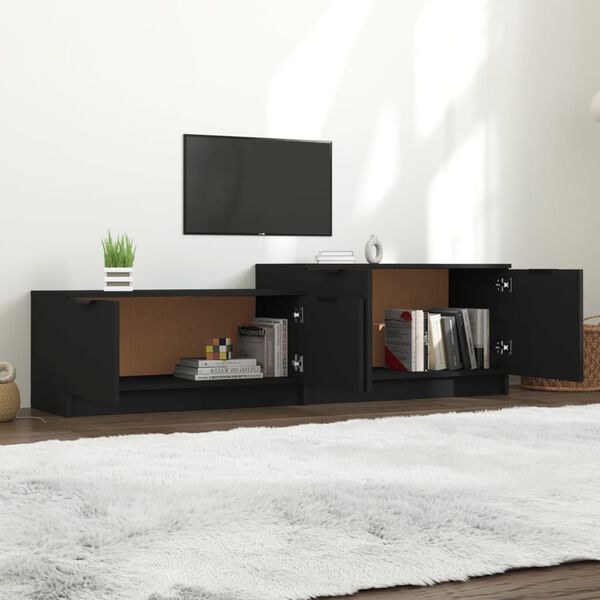 vidaXL TV-Schrank Schwarz 158,5x36x45 cm Holzwerkstoff