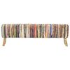 vidaXL Bank 160 cm Mehrfarbig Chindi-Stoff