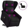 vidaXL Elektrischer Massagesessel mit Aufstehhilfe Schwarz Stoff