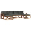 vidaXL Outdoor-Sofagarnitur 6 stk. Natur und Anthrazit