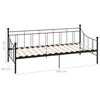 vidaXL Tagesbett-Rahmen Schwarz Metall 90&times;200 cm