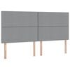 vidaXL Bett mit Stauraum und LED Hellgrau 200 x 200 cm Polyester