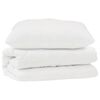 vidaXL Bettdecken Set mit Kissen 2 pcs Wei&szlig; Mikrofaser