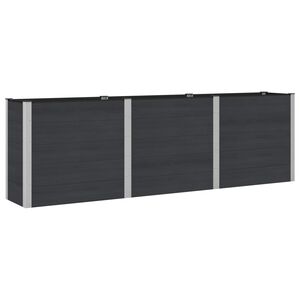 vidaXL Hochbeet Schwarz 300 x 50 x 91 cm
