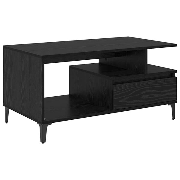 vidaXL Couchtisch Schwarz Eichen-Optik 90 x 49 x 45 cm Holzwerkstoff