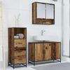 vidaXL Badezimmerm&ouml;bel-Set mit Schubladen 3 pcs Altholz Holzwerkstoff
