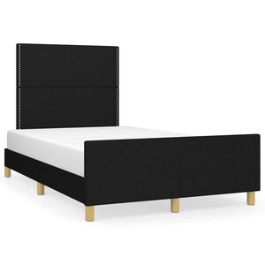 vidaXL Bettgestell ohne Matratze Schwarz 120x190 cm Stoff