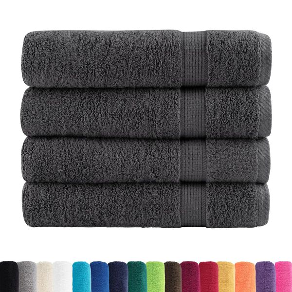 vidaXL Premium Handt&uuml;cher SOLUND 4 Stk. Anthrazit 50x100 cm 600 g/m&sup2;