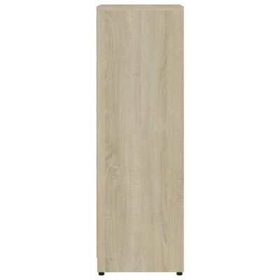 vidaXL Badezimmerschrank Weiß Sonoma-Eiche 30x30x95 cm Holzwerkstoff
