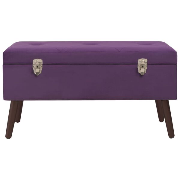 vidaXL Bank mit Staufach Lila 80 cm Samt