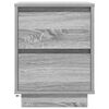 vidaXL Nachttische mit LED-Leuchten 2 Stk. Grau Sonoma 38x34x50 cm