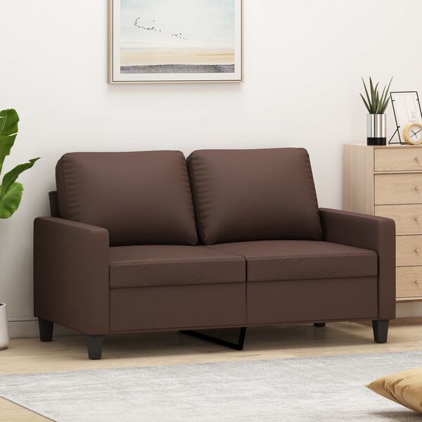vidaXL 2-Sitzer-Sofa Braun 120 cm Kunstleder