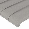 vidaXL LED Kopfteil Hellgrau 203x16x118/128 cm Stoff