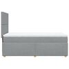 vidaXL Boxspringbett mit Matratze Hellgrau 90x190 cm Stoff