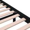 vidaXL Massivholzbett Schwarz 200x200 cm