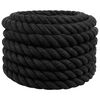 vidaXL Baumwollseil 40 mm 5 m Schwarz 100% Baumwolle