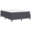vidaXL Boxspringbett Dunkelgrau und Wei&szlig; 140 x 200 cm Cordstoff