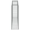 vidaXL Gabionen mit Hochbogen 8 Stk. 300x50x160/180cm Verzinktes Eisen