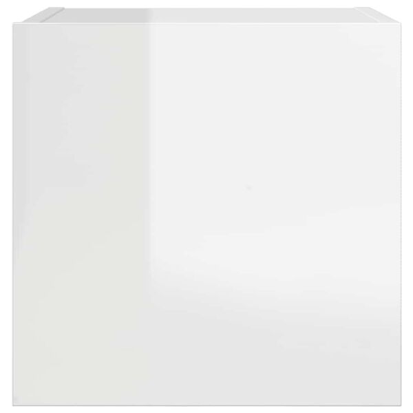 vidaXL TV-Wandschr&auml;nke 4 Stk. Hochglanz-Wei&szlig; 30,5x30x30 cm
