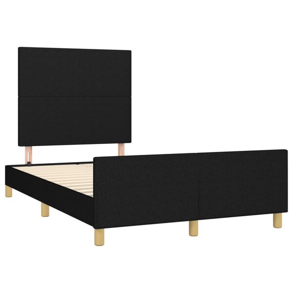 vidaXL Bettgestell ohne Matratze Schwarz 120x200 cm Stoff