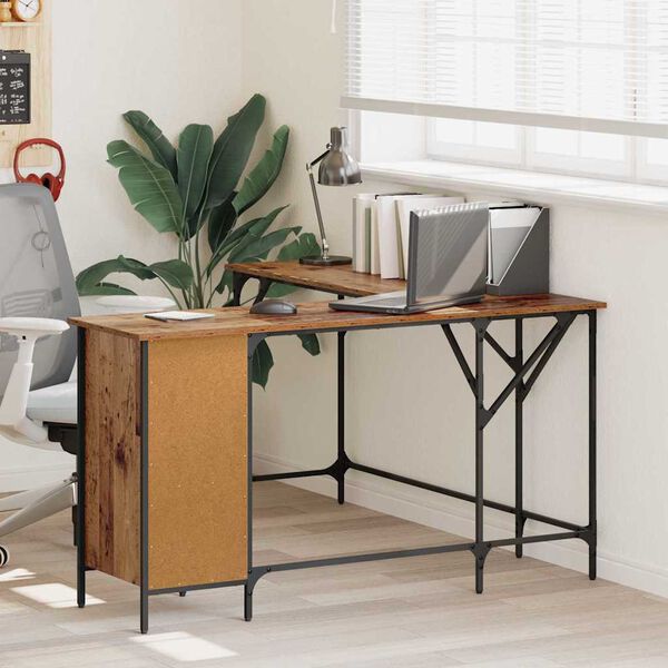 vidaXL Schreibtisch Altholz 141 x 141 x 75 cm Holzwerkstoff