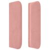 vidaXL Kopfteil mit Ohren Rosa 147x16x78/88 cm Samt