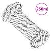 vidaXL Bootsseil Geflochten Wei&szlig; 4 mmx250 m Polyester