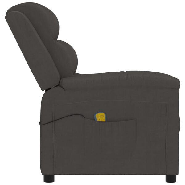 vidaXL Massagesessel Dunkelgrau Samt