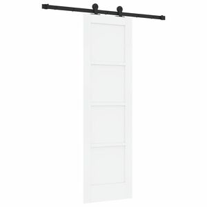 vidaXL Schiebet&uuml;r ORKDAL Wei&szlig; 61 x 198,5 cm Massives Kiefernholz