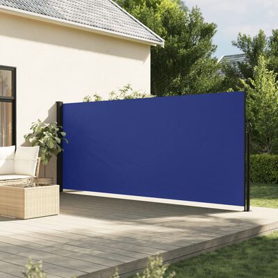 vidaXL Seitenmarkise Ausziehbar Blau 180x300 cm