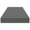 vidaXL Schweberegale 4 Stk. Hochglanz-Grau 80x23,5x3,8 cm MDF