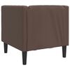 vidaXL Chesterfield-Sessel Braun Kunstleder