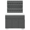 vidaXL Boxspringbett mit Matratze Dunkelgrau 90x190 cm Stoff