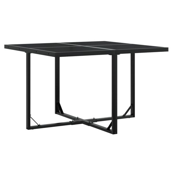 vidaXL 5-tlg. Garten-Essgruppe Schwarz Poly Rattan