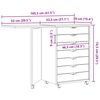 vidaXL Rollwagen mit Schreibtisch MOSS Klarlack 105,5 x 39 x 74,5 cm