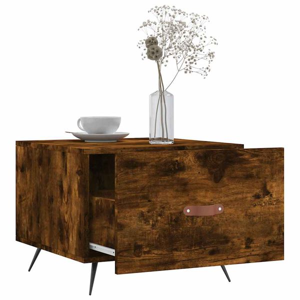 vidaXL Couchtische 2 Stk. R&auml;uchereiche 50x50x40 cm Holzwerkstoff