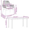 vidaXL 5-tlg. Garten-Essgruppe mit Kissen Grau Poly Rattan Glas