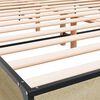 vidaXL Bettgestell Sonoma-Eiche 135x190 cm Holzwerkstoff und Metall