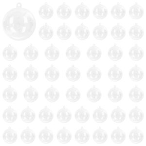 vidaXL Weihnachtskugelset 50 stk. Transparent &Oslash; 5 cm Kunststoff