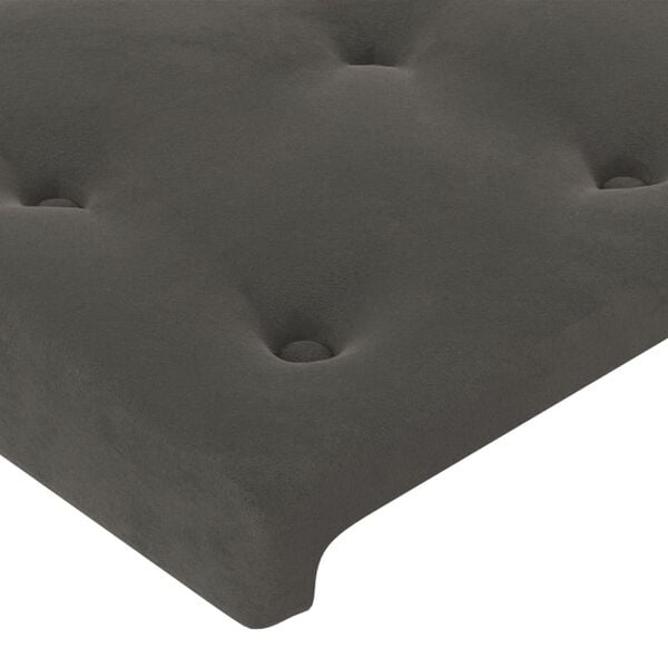 vidaXL Kopfteile 2 Stk. Dunkelgrau 72x5x78/88 cm Samt