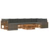 vidaXL Outdoor-Sofagarnitur 8 pcs Natur und Anthrazit