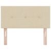 vidaXL Kopfteil mit Kopfteil Creme 90 cm Kunstleder