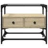 vidaXL TV-Schrank mit Glasplatte Sonoma-Eiche 60x35x51cm Holzwerkstoff