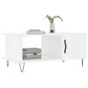 vidaXL Couchtisch Hochglanz-Wei&szlig; 90x50x40 cm Holzwerkstoff