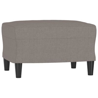 vidaXL 3-Sitzer-Sofa mit Hocker Taupe 180 cm Stoff