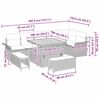 vidaXL Garten-Sofa-Set mit Kissen mit Speicher mit Kissen 9 pcs Grau